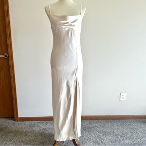 Princess Polly Champagne Satin Dress